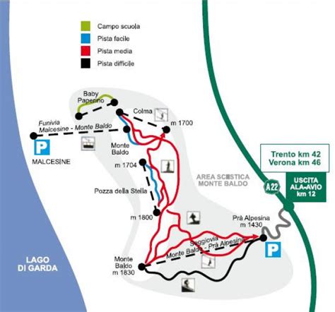 monte baldo trails map